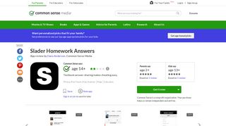 Slader Homework Answers App Review - Common Sense Media