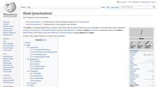 Slash (punctuation) - Wikipedia