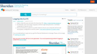 Logging into SLATE - = Teaching With Technology = - Sheridan College