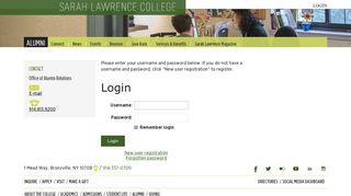 SLC Login - Sarah Lawrence College
