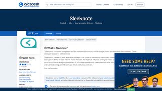 Sleeknote Reviews, Pricing and Alternatives | Crozdesk