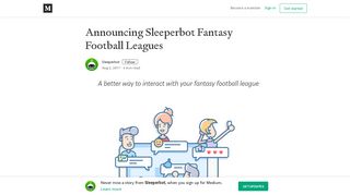 Announcing Sleeperbot Fantasy Football Leagues - Medium