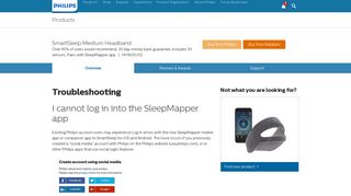 I cannot log in into the SleepMapper app | Philips