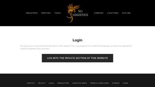 Login — SLI Logistics