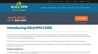 Slick VPN Core Entry Level VPN Service