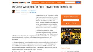 10 Great Websites for Free PowerPoint Templates - Online Tech Tips