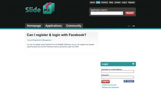 Can I register & login with Facebook? | SlideME