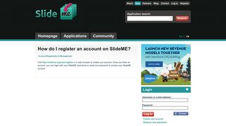 How do I register an account on SlideME? | SlideME