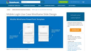 Mobile LogIn Use Case Wireframe Slide Design - SlideModel