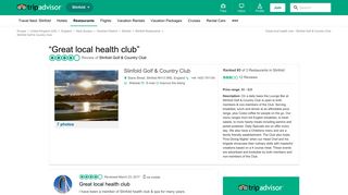 Great local health club - Review of Slinfold Golf & Country Club ...