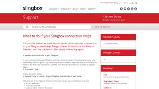 Slingbox.com - What to do if your Slingbox connection drops