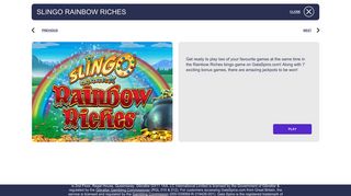 Slingo Rainbow Riches - Gala Spins - Play Online Slots - 100% bonus ...
