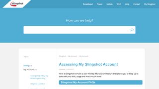Accessing My Slingshot Account – Slingshot