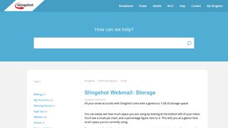 Slingshot Webmail: Storage – Slingshot