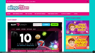 Slot Crazy | Get 10 FREE Spins No Deposit Here! - Bingo Mum