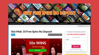 Slot Mob - New Free Spins No Deposit