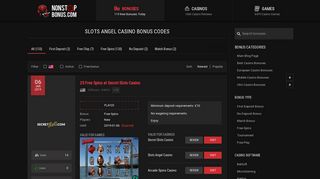 Slots Angel Casino Bonus Codes - NONSTOPBONUS.COM