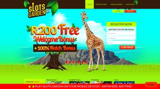 Slots Garden: Homepage