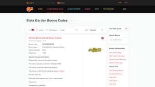 Slots Garden Bonus Codes - thebigfreechiplist