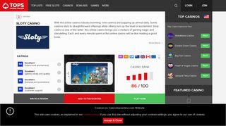 Sloty Online Casino Review | CasinoTopsOnline.com