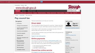 Pay council tax - Slough Borough Council