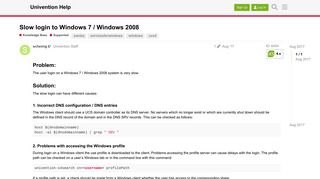 Slow login to Windows 7 / Windows 2008 - Supported - Univention Help