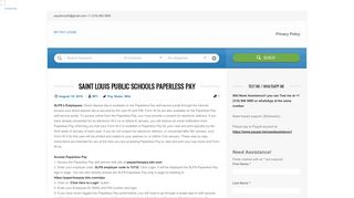Saint Louis Public Schools Paperless Pay | MY PAY LOGIN