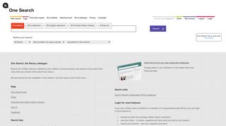 One Search, the library catalogue - onesearch.slq.qld.gov.au. - State ...