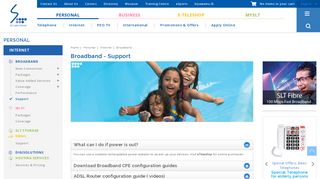 Broadband - Support | Welcome to Sri Lanka Telecom - SLT