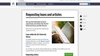Requesting loans and articles | Externwebben - SLU