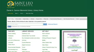 Library Home - Daniel A. Cannon Memorial Library - LibGuides at ...