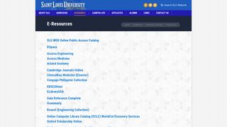 E-Resources – Saint Louis University