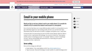 Email in your mobile phone | Studentwebben - SLU-student