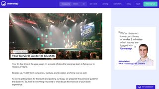 Your Survival Guide For Slush16! - Usersnap