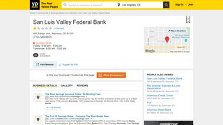 San Luis Valley Federal Bank 401 Edison Ave, Alamosa, CO 81101 ...