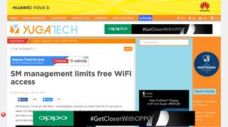 SM management limits free WiFi access - YugaTech | Philippines Tech ...