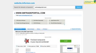 smtradeportal.com at WI. Welcome to the SM Trade Portal