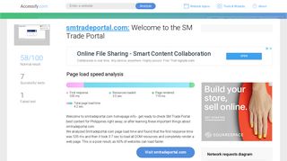 Access smtradeportal.com. Welcome to the SM Trade Portal