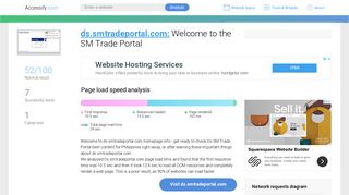 Access ds.smtradeportal.com. Welcome to the SM Trade Portal