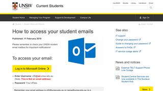 How to access your student emails | UNSW Current Students