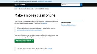 Make a money claim online - GOV.UK