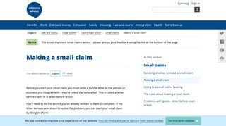 Making a small claim - Citizens Advice