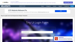 Tiny Ui Login Form Flat Responsive Widget Template - W3layouts