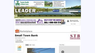 Small Town Bank - Roanoke, AL - The Randolph Leader