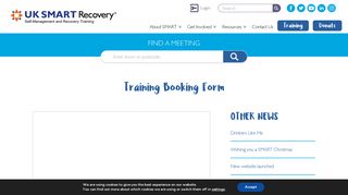 Training Booking Form - UK Smart Recovery