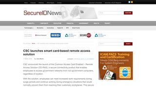 CSC launches smart card-based remote access solution ...