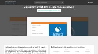 Quick Claim Smart Data Solutions. QuickClaim: Login