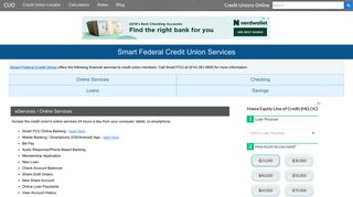 Smart Federal Credit Union Services: Savings, Checking, Loans