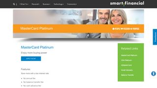 MasterCard Platinum - Smart Financial Credit Union