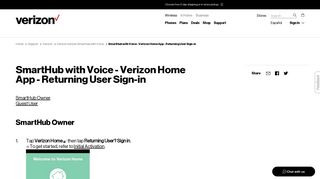 SmartHub with Voice - Verizon Home App - Returning User Sign-in ...